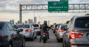 ¿Es legal manejar entre carriles en motocicleta en Texas?
