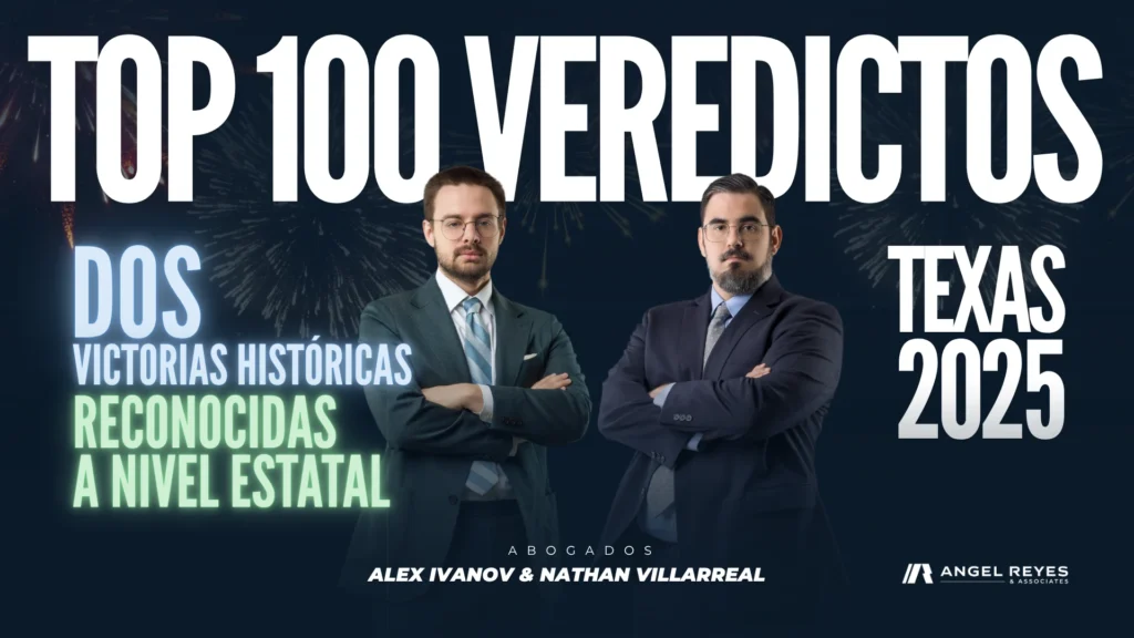 Angel Reyes & Associates obtiene dos puestos en los 100 mejores veredictos de jurado de Texas en 2025