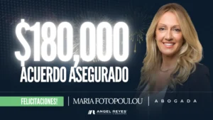 Abogada Maria Fotopoulou obtiene un acuerdo de $180,000 después de que un tráiler golpeó a un cliente en un estacionamiento