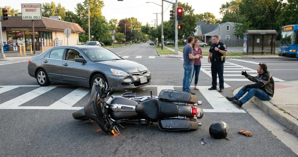 Who Is Liable for a Motorcycle Accident at an Intersection?